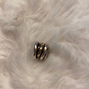 Pandora silver and gold charm